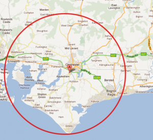 Bluefish Computer Services Chichester | Coverage Map