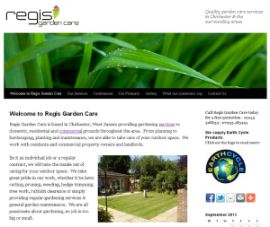 Bespoke Website Design - Regis Garden Care