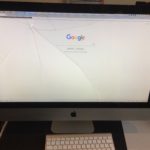 Cracked iMac front glass